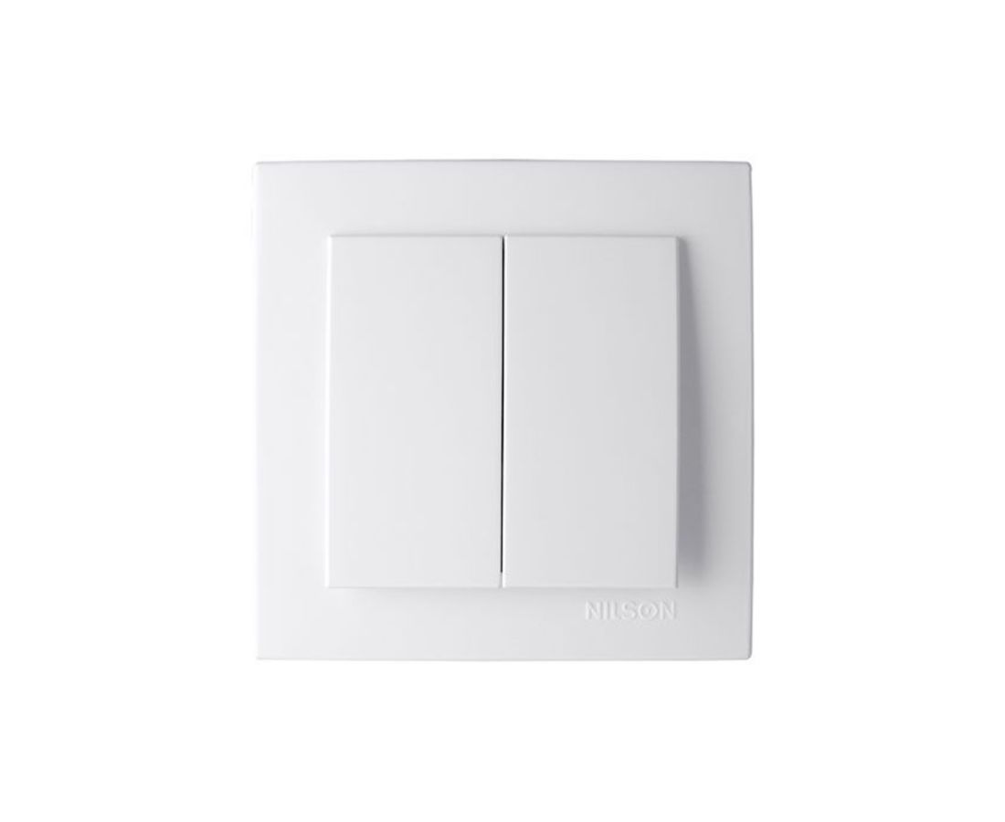 ჩამრთველი ორიანი touran white - 24111003 — როზეტები და ჩამრთველები
